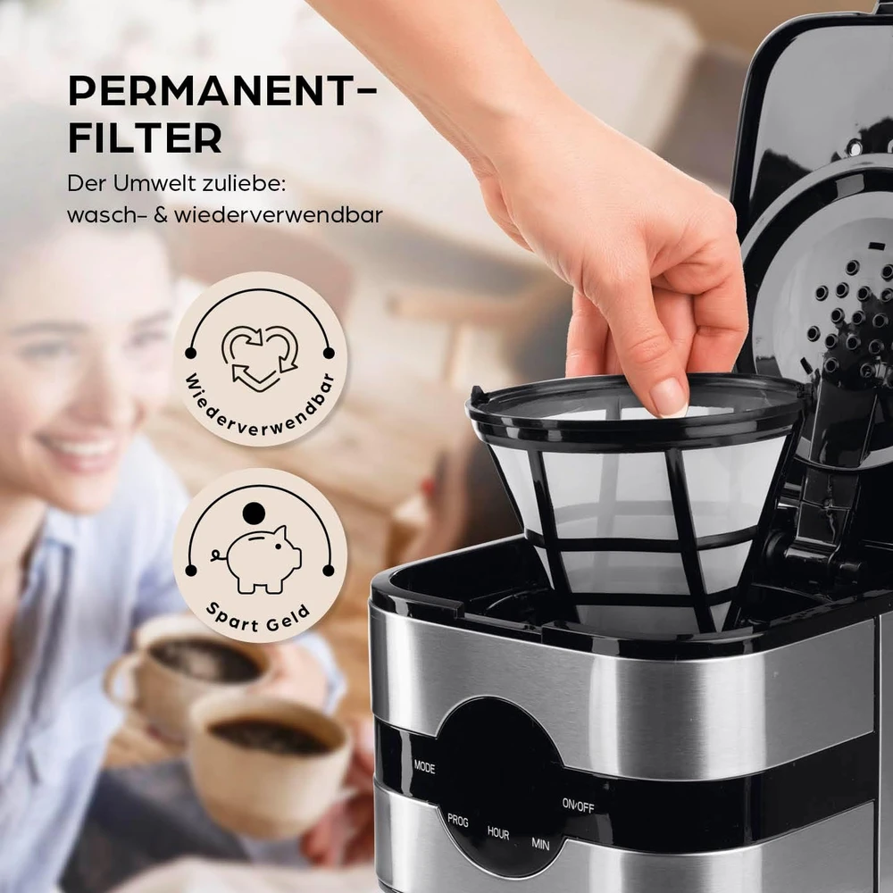 Barista Kaffee & Technik lašelinis kavos aparatas 900 W, 1,25 l, su termoąsočiu