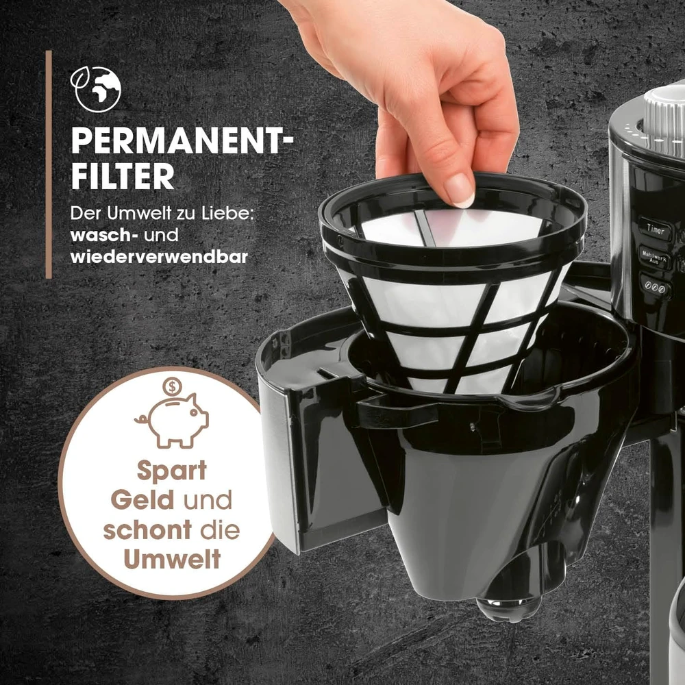 Barista Kaffee & Technik lašelinis kavos aparatas su malūnėliu, 1 l, 1000 W