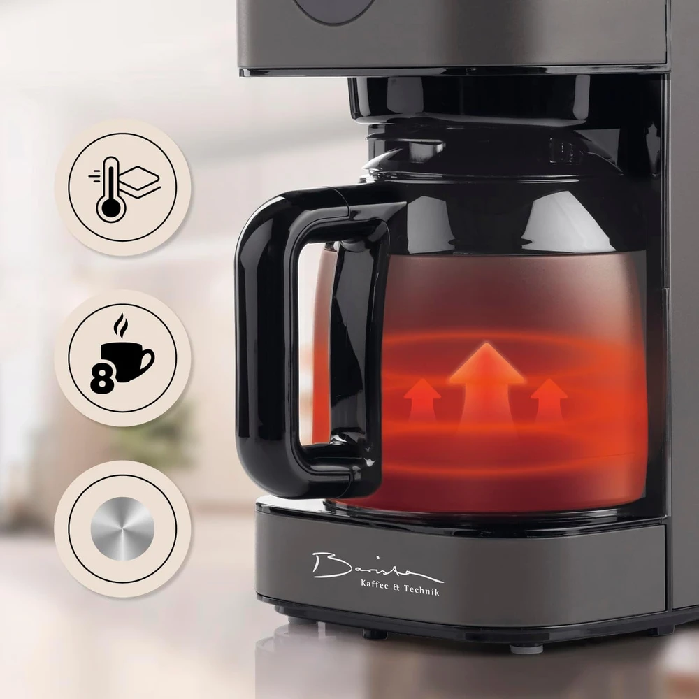 Barista Kaffee & Technik lašelinis kavos aparatas Touch Iso, 900 W, 1,2 l, su termoąsočiu