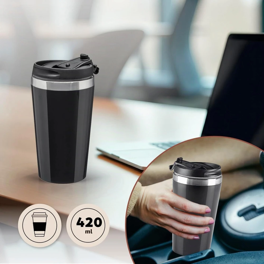 Barista Kaffee & Technik lašelinis kavos aparatas 450 W su 420 ml termopuodeliu, 30082
