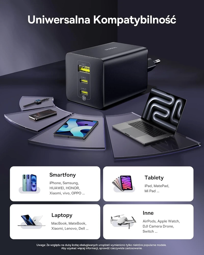 Baseus EnerFill FE11 100W 2 x USB-C + USB-A - juoda