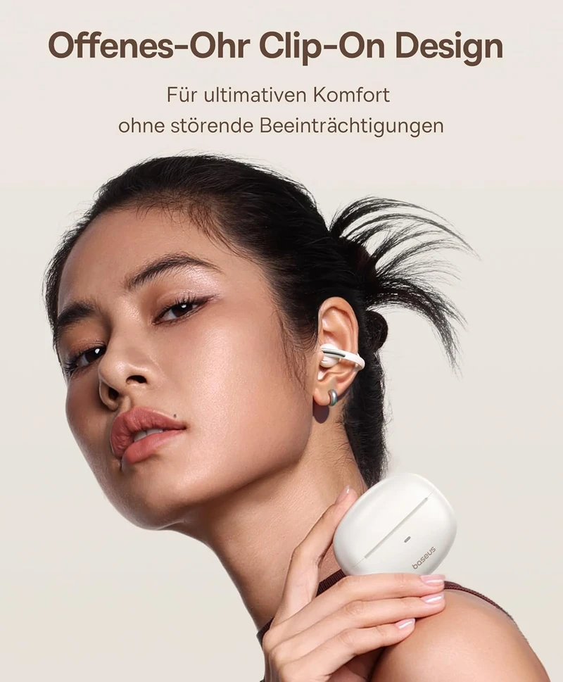 Baseus atviro tipo belaidės ausinės Bluetooth 5.4, IP57, 40 val., Bowie MC1