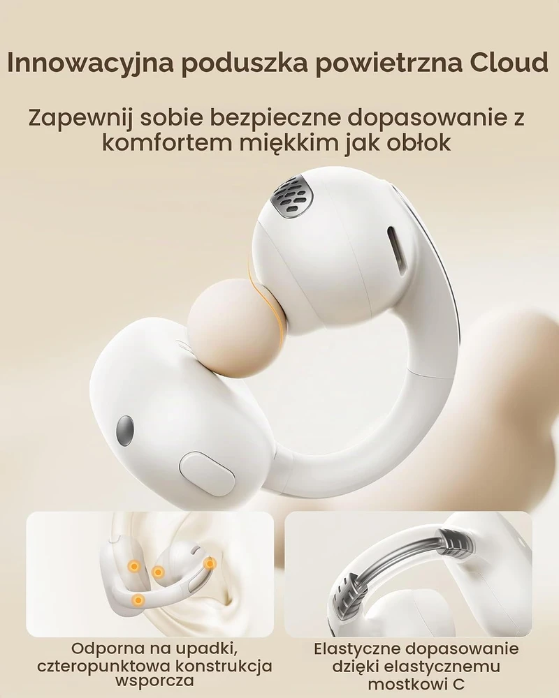 Baseus atviro tipo belaidės ausinės Bluetooth 5.4, IP57, 40 val., Bowie MC1