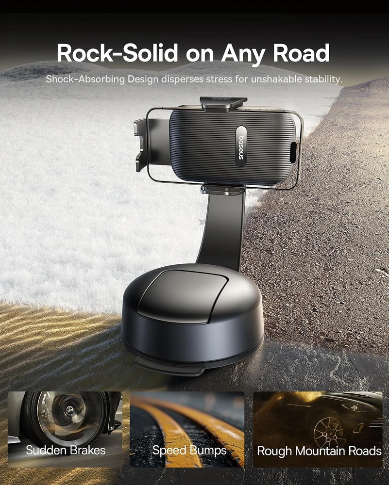 Baseus automobilinis telefono laikiklis su siurbtuku ir 360° pasukimu C03 Air