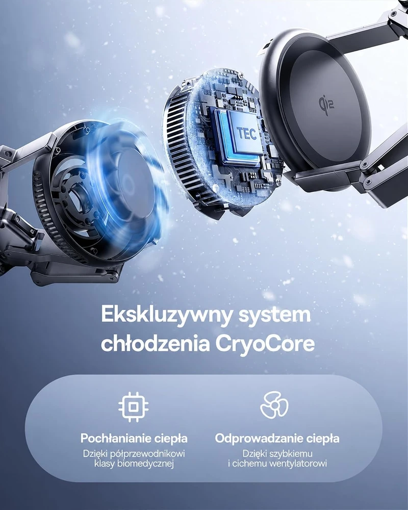 Baseus belaidė 3 viename įkrovimo stotelė 22,5 W su TEC aušinimu Enerfill