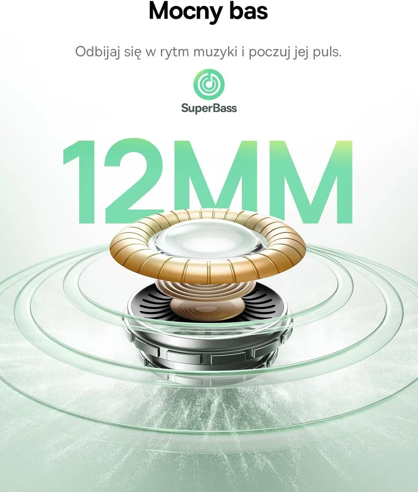 Baseus belaidės į ausis įdedamos Bluetooth ausinės su ANC, 4 mikrofonais ir IP55 A00107