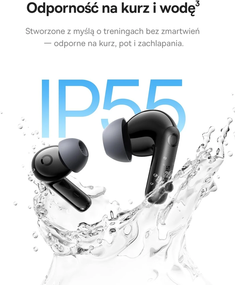 Baseus belaidės į ausis įstatomos ausinės su ANC, Hi-Res, Bluetooth 6.0, Bass EP10 Pro