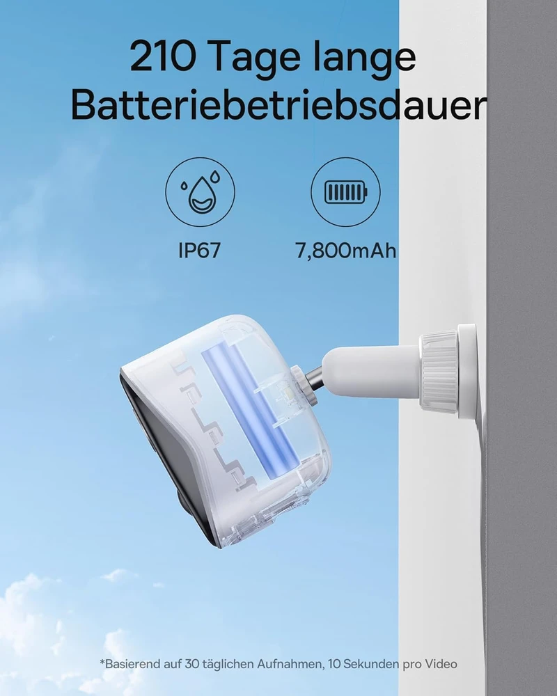 Baseus belaidžių lauko stebėjimo kamerų rinkinys 3 vnt., Wi-Fi, 2K HD, IP67, S0ST00