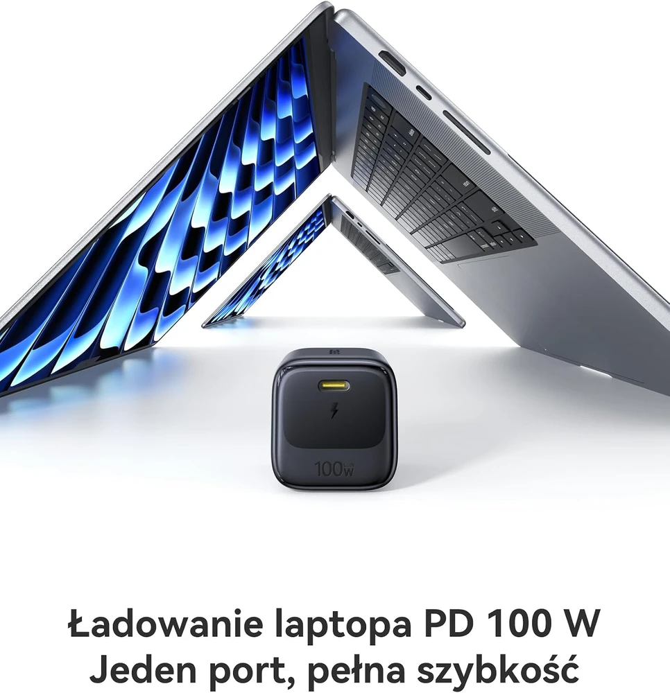 Baseus Enerfill USB-C tinklo įkroviklis 100 W GaN su 1 m USB-C laidu