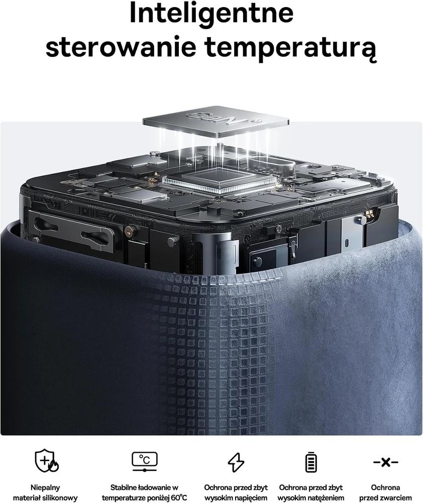 Baseus GaN USB-C tinklo įkroviklis 45 W su 1 m USB-C laidu, PD ir PPS