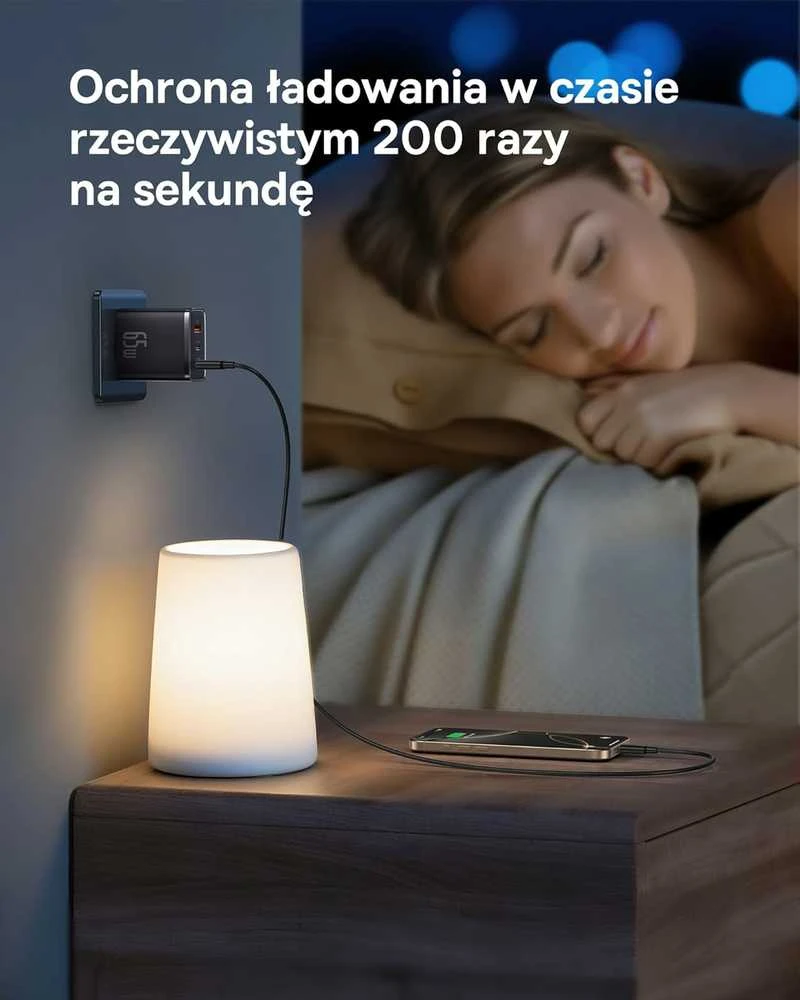 Sieninis įkroviklis Baseus OS-Cube Pro 2xUSB-C + USB, 65W (baltas)