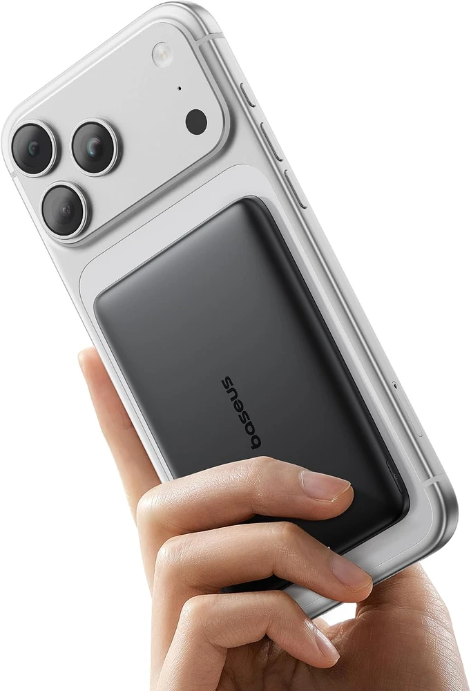 Baseus magnetinis išorinis akumuliatorius 5000 mAh, 20 W PD, Ultra Slim, MagSafe, USB-C, PPKPC-0520