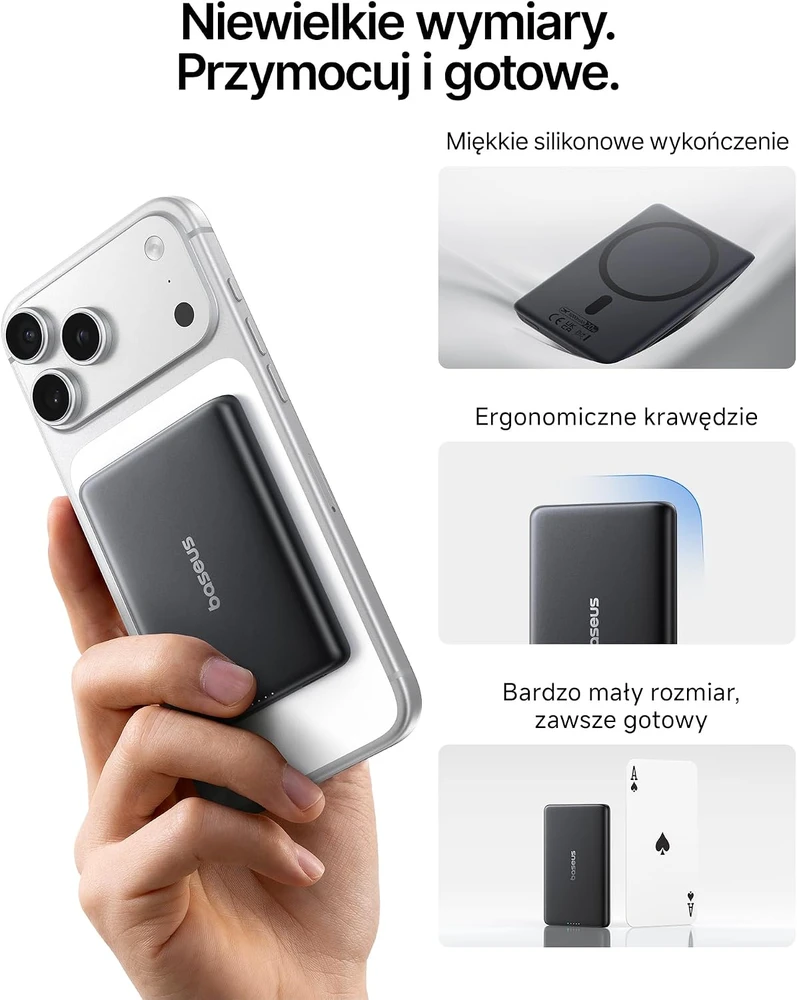 Baseus PicoGo AM31 magnetinis belaidis išorinis akumuliatorius 5000 mAh 20 W E00303