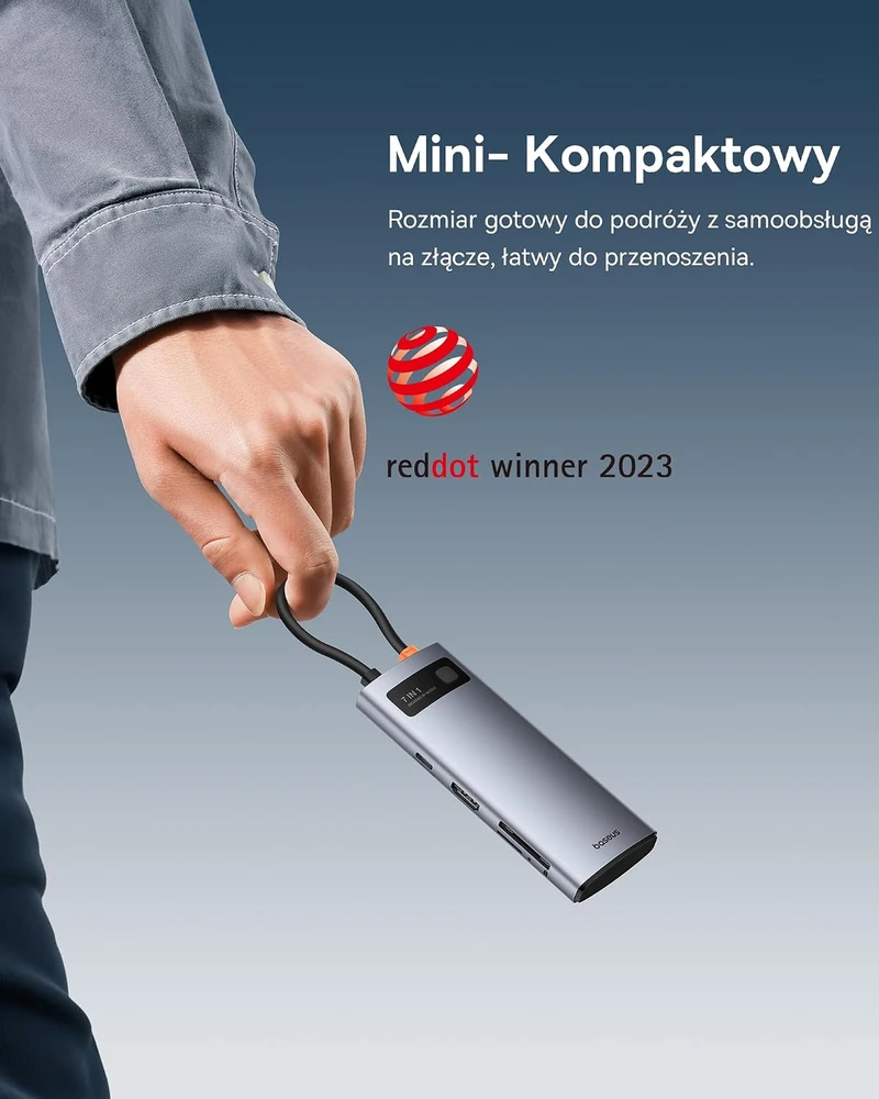 Baseus USB-C 7 viename šakotuvas su 4K 60 Hz HDMI, 100 W PD ir 3 USB-A, YK-60