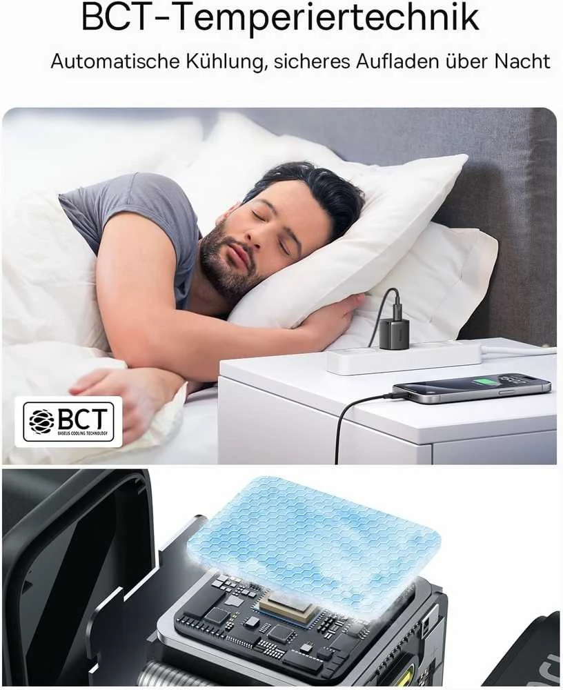 Baseus USB-C sieninis įkroviklis 30 W GaN3, greito krovimo adapteris, juodas