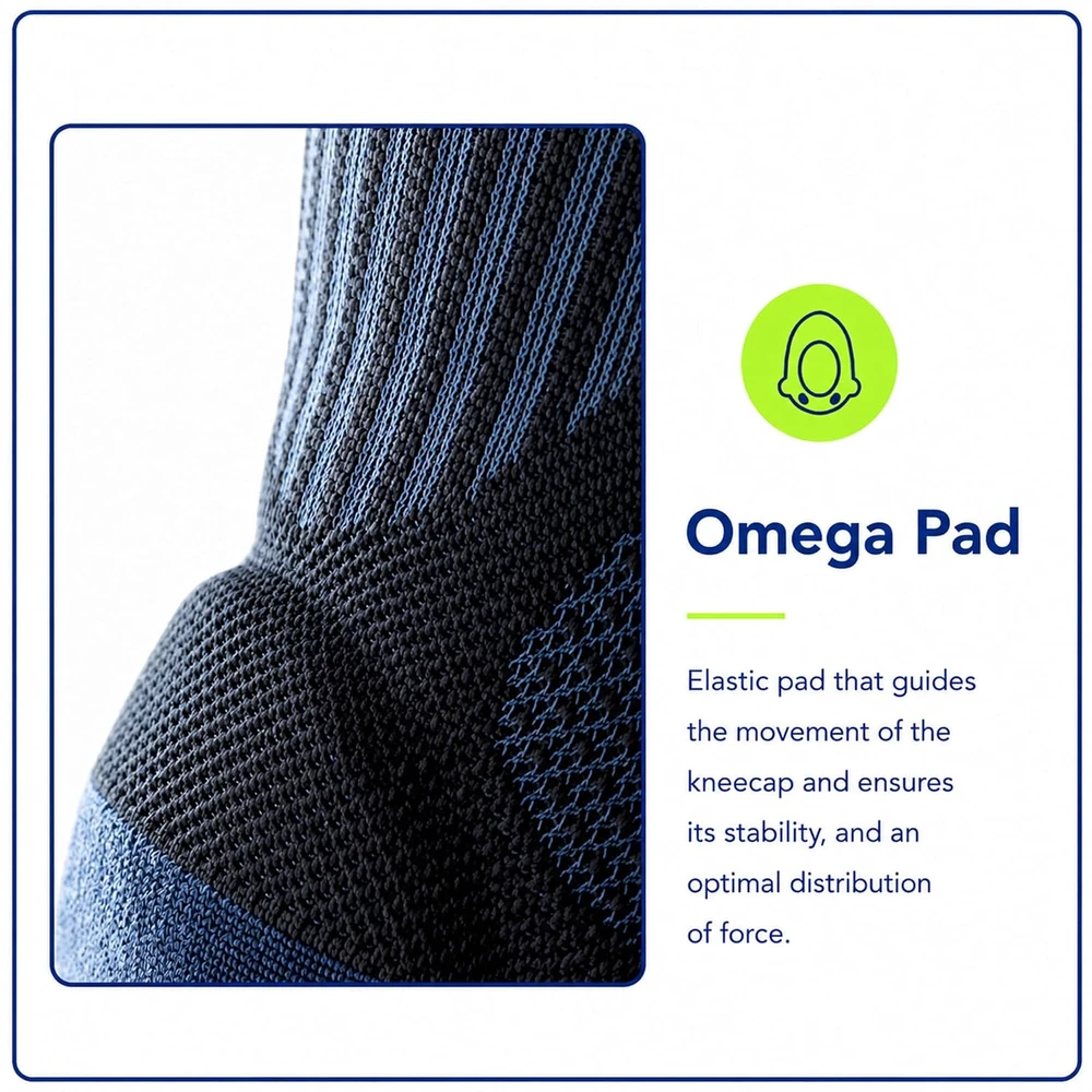 Bauerfeind kelio stabilizatorius Knee Support XL su silikoniniu girnelės žiedu