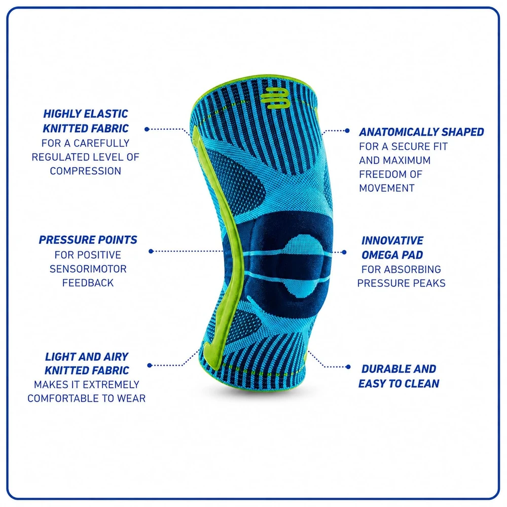 Bauerfeind kelio stabilizatorius Knee Support XL su silikoniniu girnelės žiedu