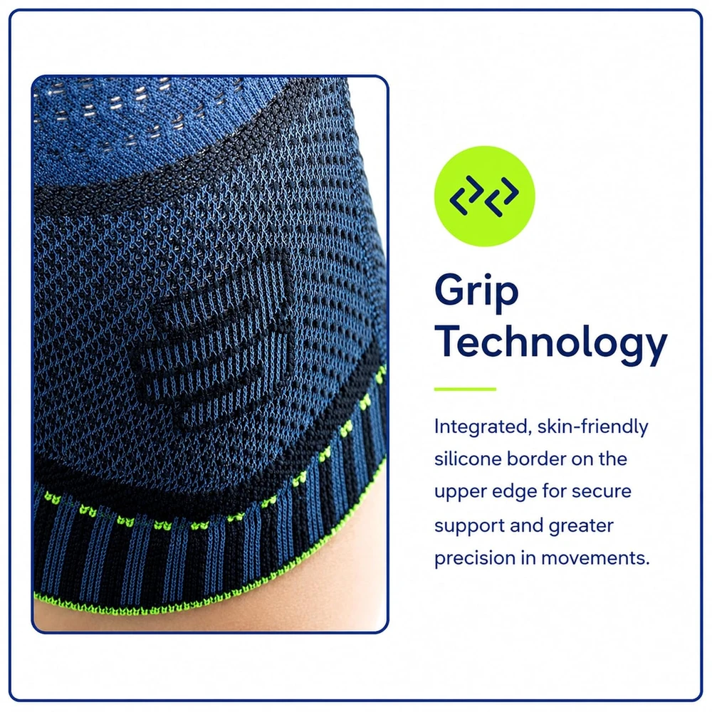 Bauerfeind kelio stabilizatorius Knee Support XL su silikoniniu girnelės žiedu