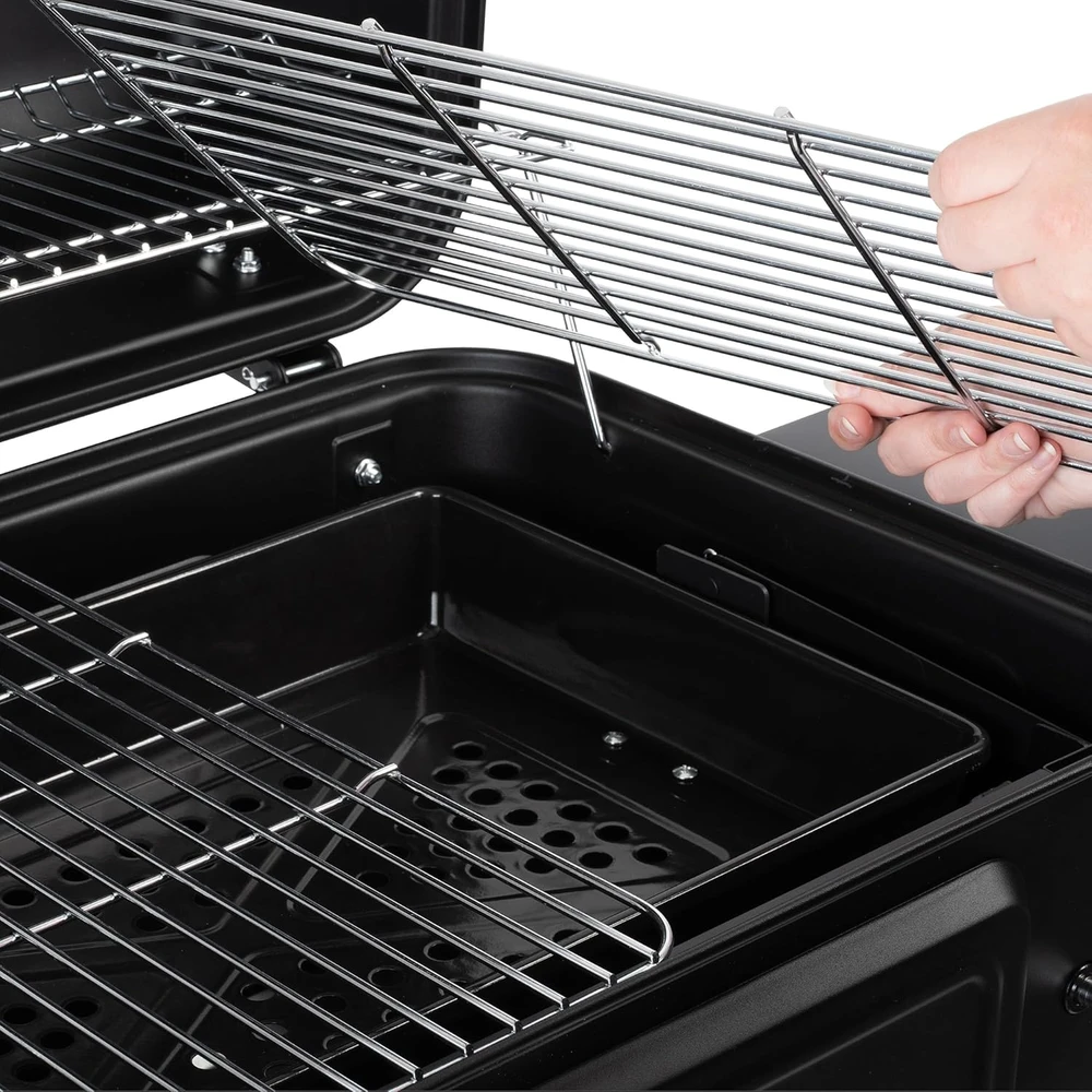BBQ-Toro anglinė kepsninė su termometru, aukščio reguliavimu ir ratukais, XXL, BBQ15