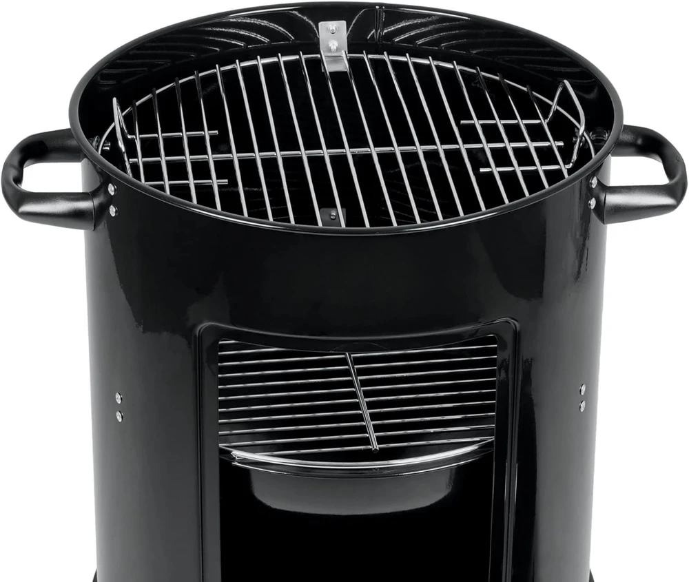 BBQ-Toro grilis ir rūkykla 2 viename, skersmuo 47 cm, reguliuojama traukos sistema, juodas, plieno, BBQ9