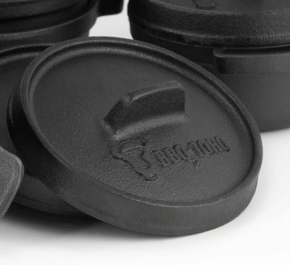 BBQ-Toro mini ketaus puodų rinkinys su dangčiais, 250 ml talpa, 6 vnt., PAN07