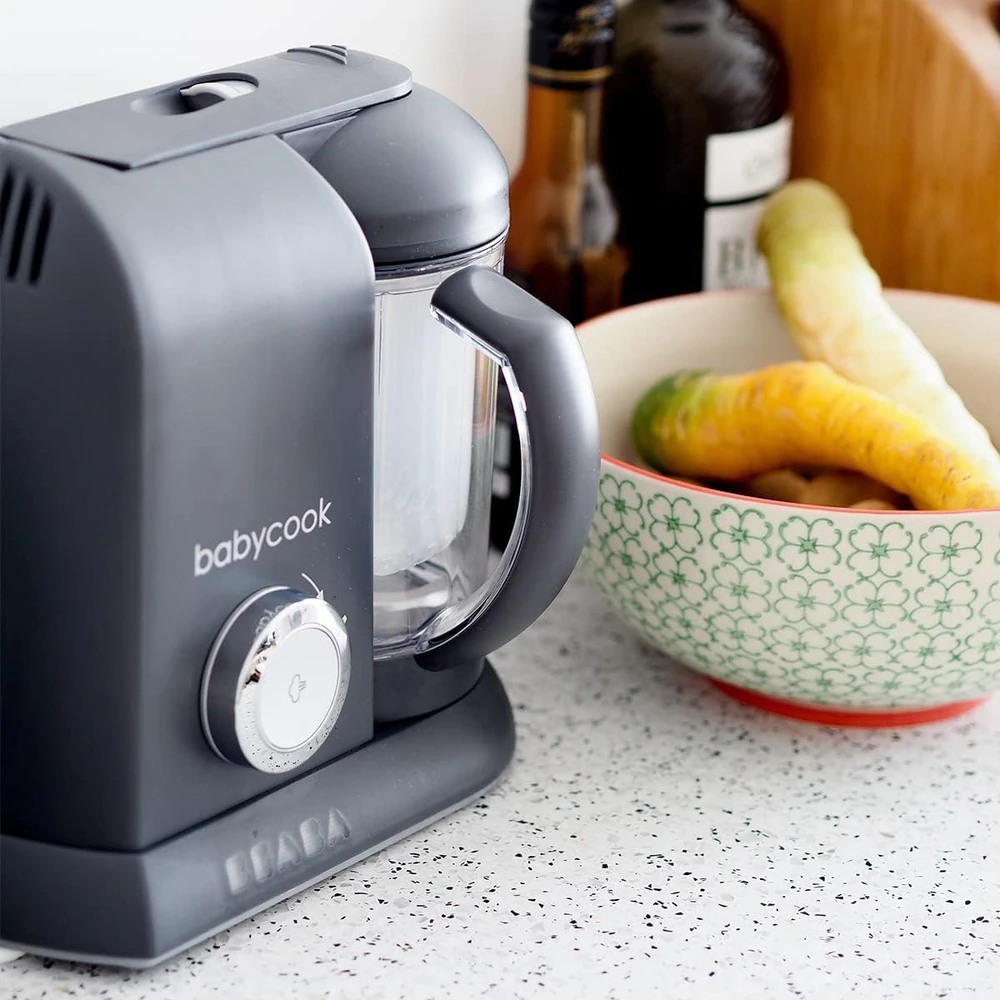 Béaba 4 viename kūdikių maisto garintuvas Babycook Solo, 1,1 l, 400 W, tamsiai pilka