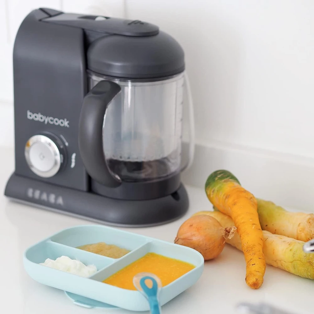 Béaba 4 viename kūdikių maisto garintuvas Babycook Solo, 1,1 l, 400 W, tamsiai pilka
