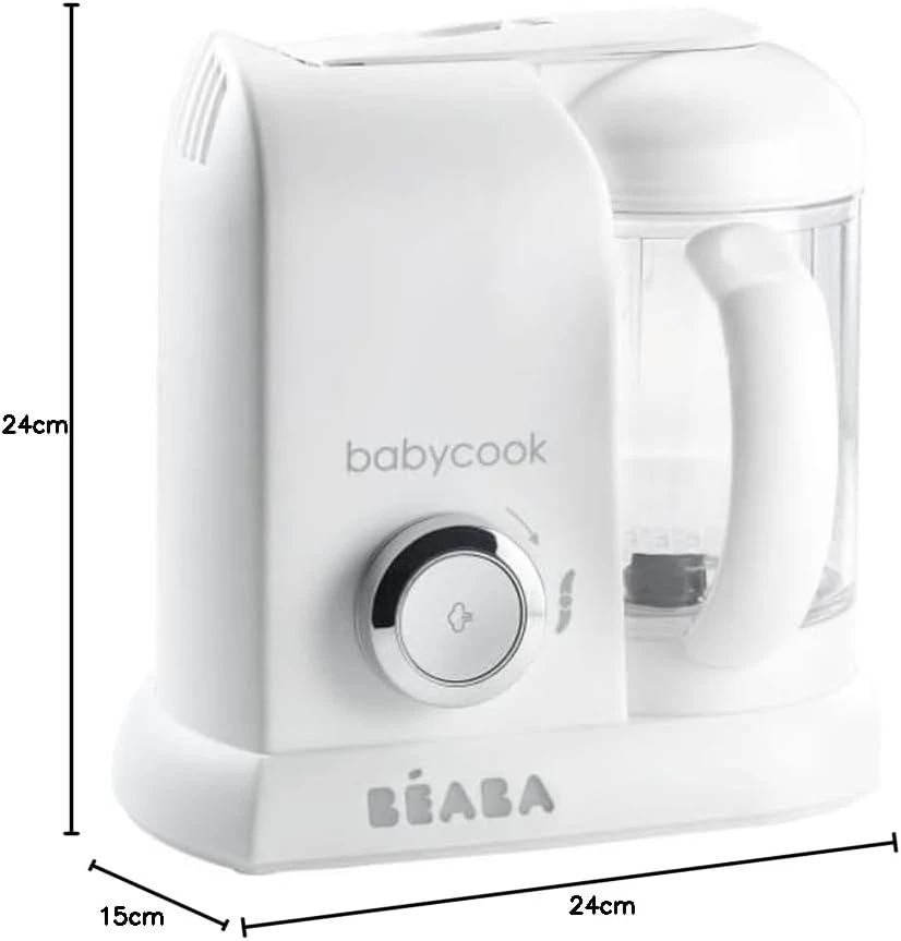 Trintuvas-garintuvas 4in1 Beaba Babycook Solo, spalva: balta, sidabrinė