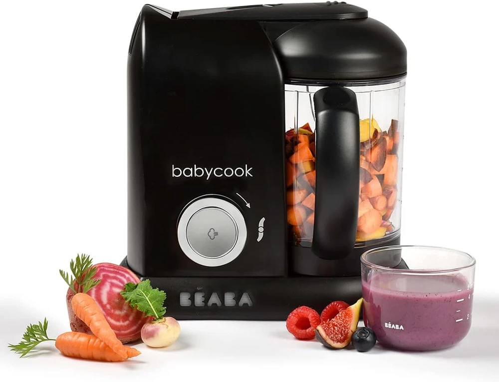 Béaba garų maisto ruošimo robotas kūdikiams 4 viename, 1,1 l talpos, 700 W, juodas, Babycook Solo 912791