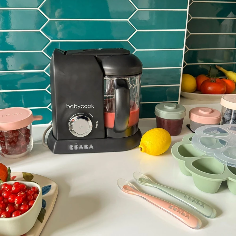 Béaba garų maisto ruošimo robotas kūdikiams 4 viename, 1,1 l talpos, 700 W, juodas, Babycook Solo 912791