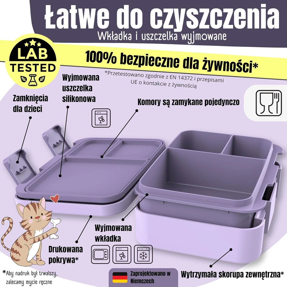 BEARFOOT vaikiška pietų dėžutė, 650 ml, COMPACT