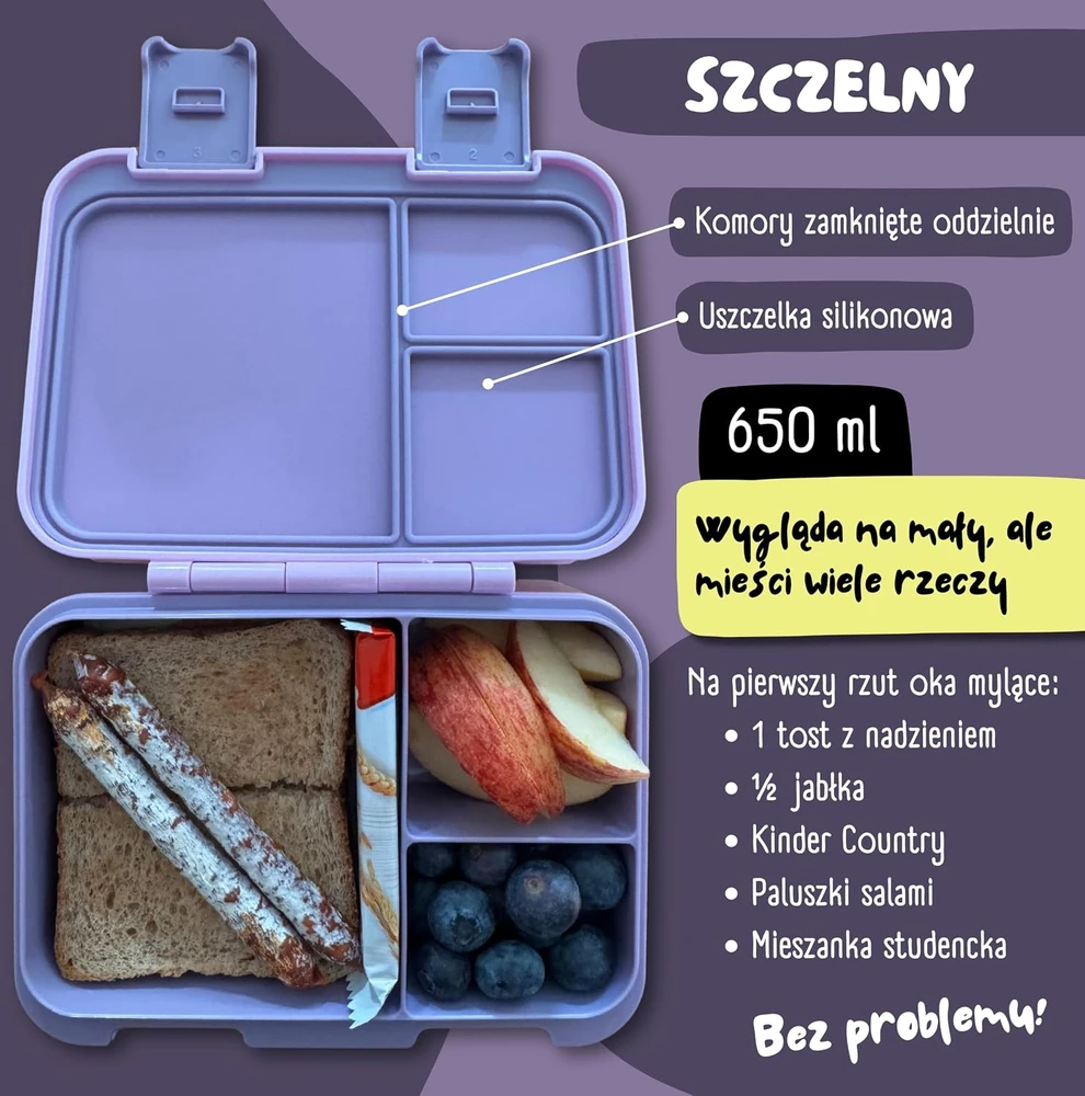 BEARFOOT vaikiška pietų dėžutė, 650 ml, COMPACT