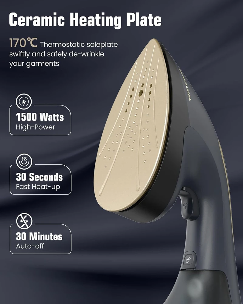 BEAUTURAL 2 in 1 rankinis garinis lygintuvas ir drabužių garintuvas 1500 W 722DE-0017
