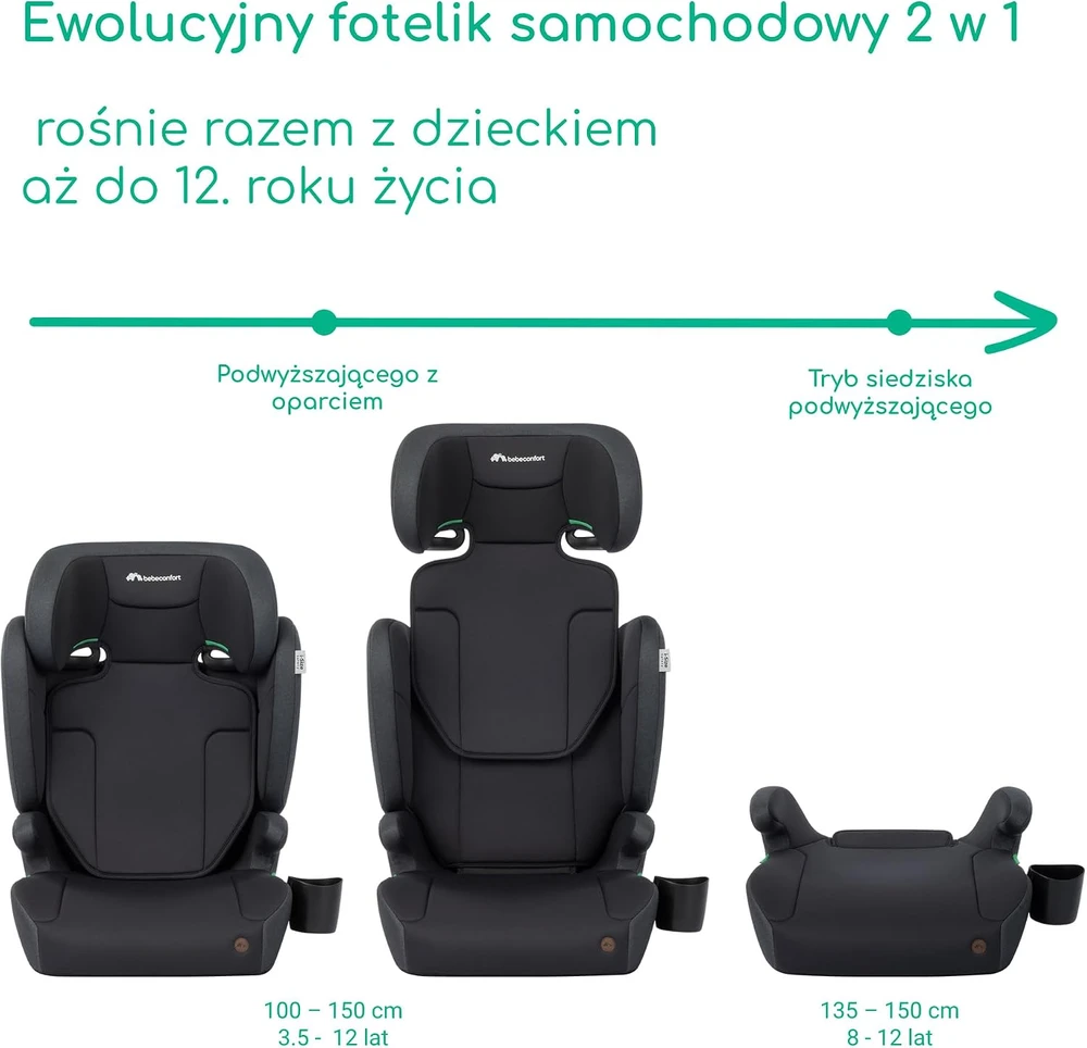 Bebe Confort Bebeconfort automobilinė kėdutė Ride 2 viename i-Safe 100–150 cm, R129