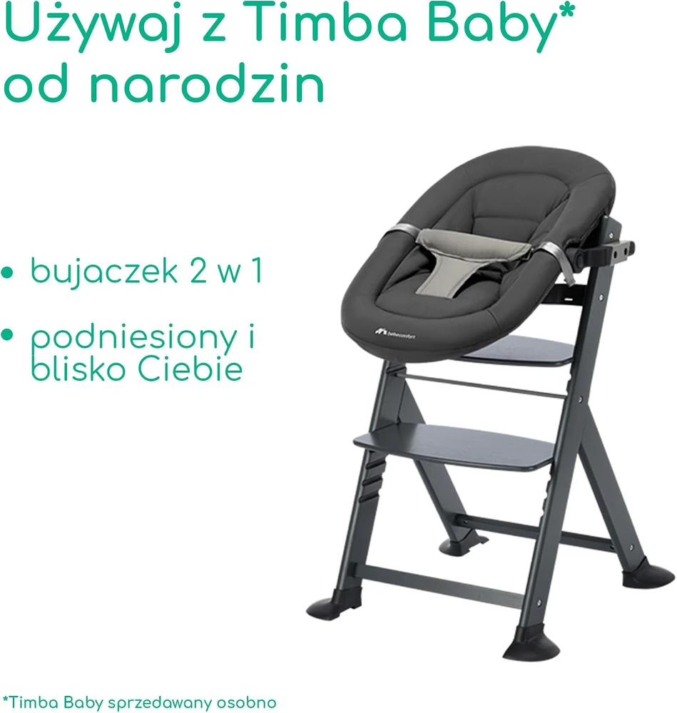 Bebe Confort Bebeconfort medinė maitinimo kėdutė Timba 2 su pagalvėle iki 110 kg, 2740440210
