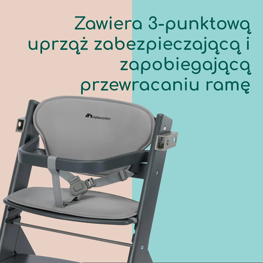 Bebe Confort Bebeconfort medinė maitinimo kėdutė Timba 2 su pagalvėle iki 110 kg, 2740440210