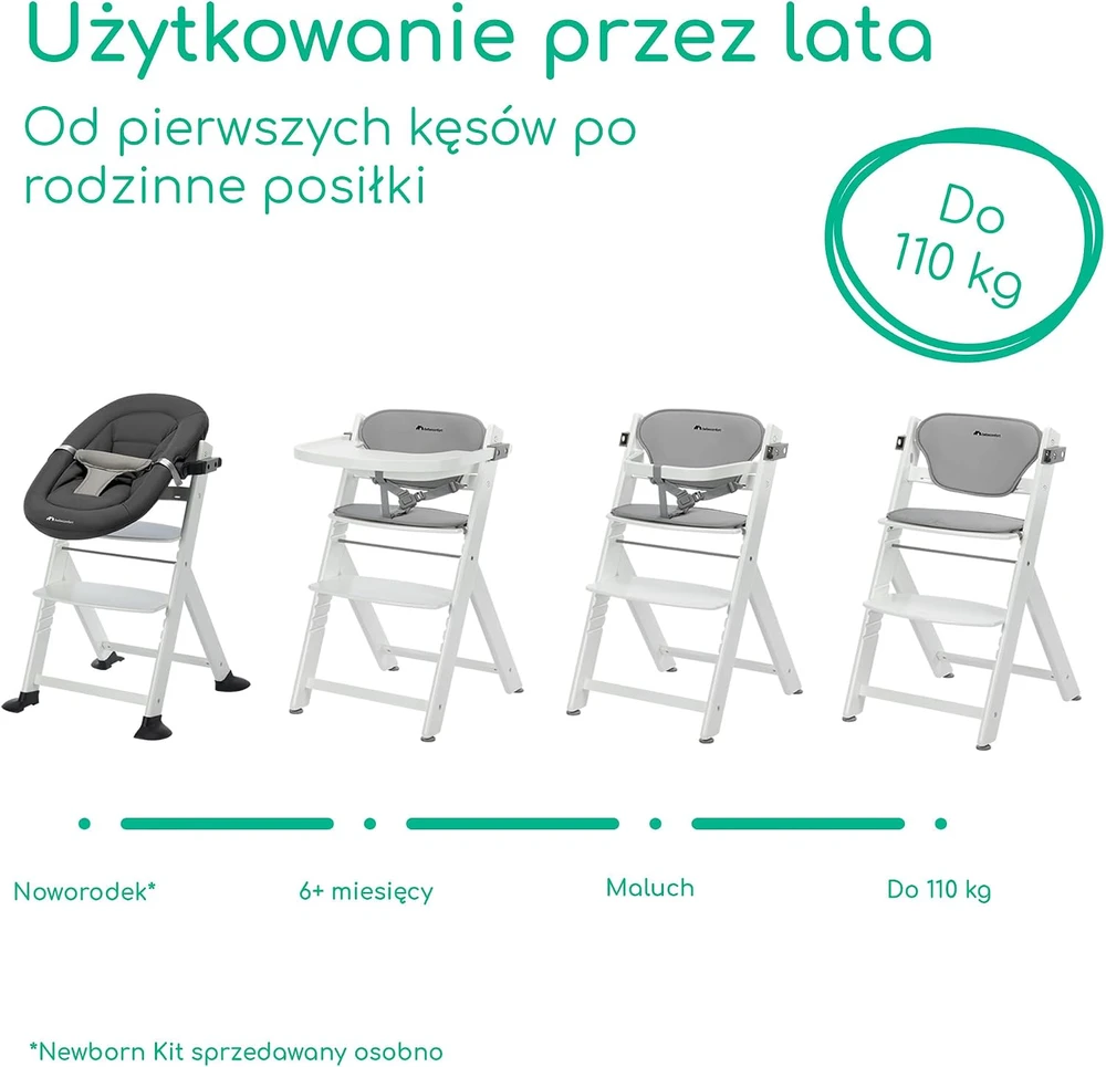 Bebe Confort Bebeconfort Timba 2 medinė maitinimo kėdutė su pagalvėle iki 110 kg, 2740431210