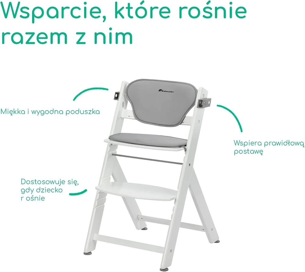 Bebe Confort Bebeconfort Timba 2 medinė maitinimo kėdutė su pagalvėle iki 110 kg, 2740431210