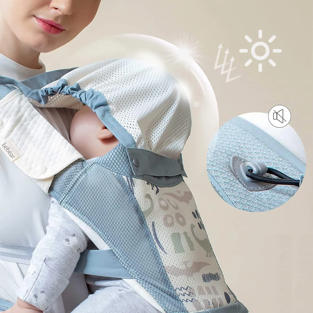 bebear ergonominė kūdikio nešioklė su klubų sėdyne, medvilninė, 0–36 mėn., UKTC2608