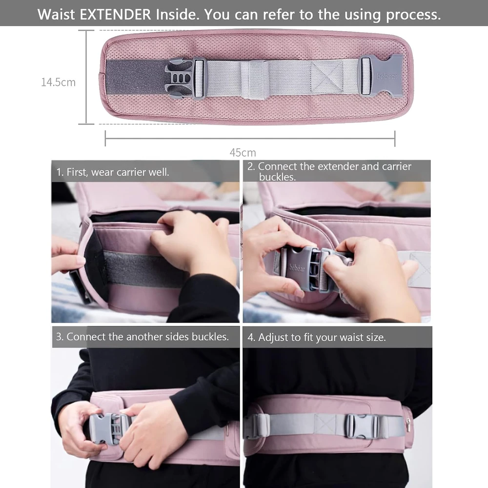 bebear ergonominė kūdikio nešioklė su klubų sėdyne, medvilninė, 0–36 mėn., UKTC2608