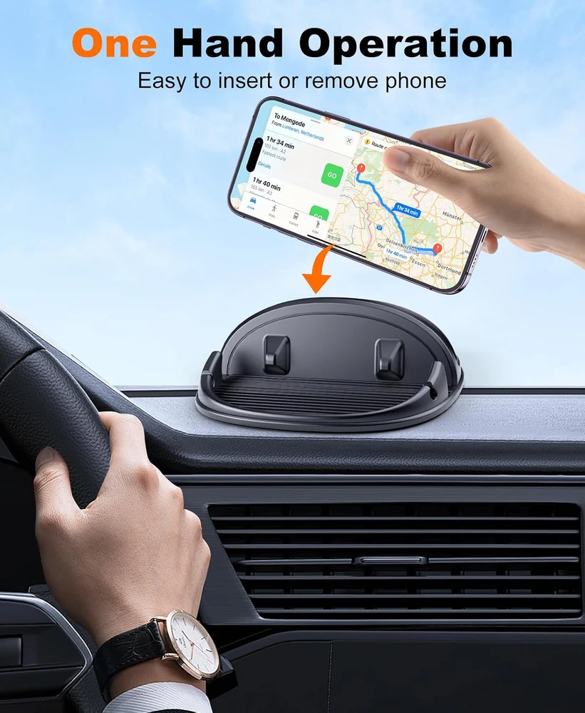 Beeasy automobilinis telefono laikiklis prietaisų skydui, silikoninis, 4.7–6,9 col., EU_B1052001