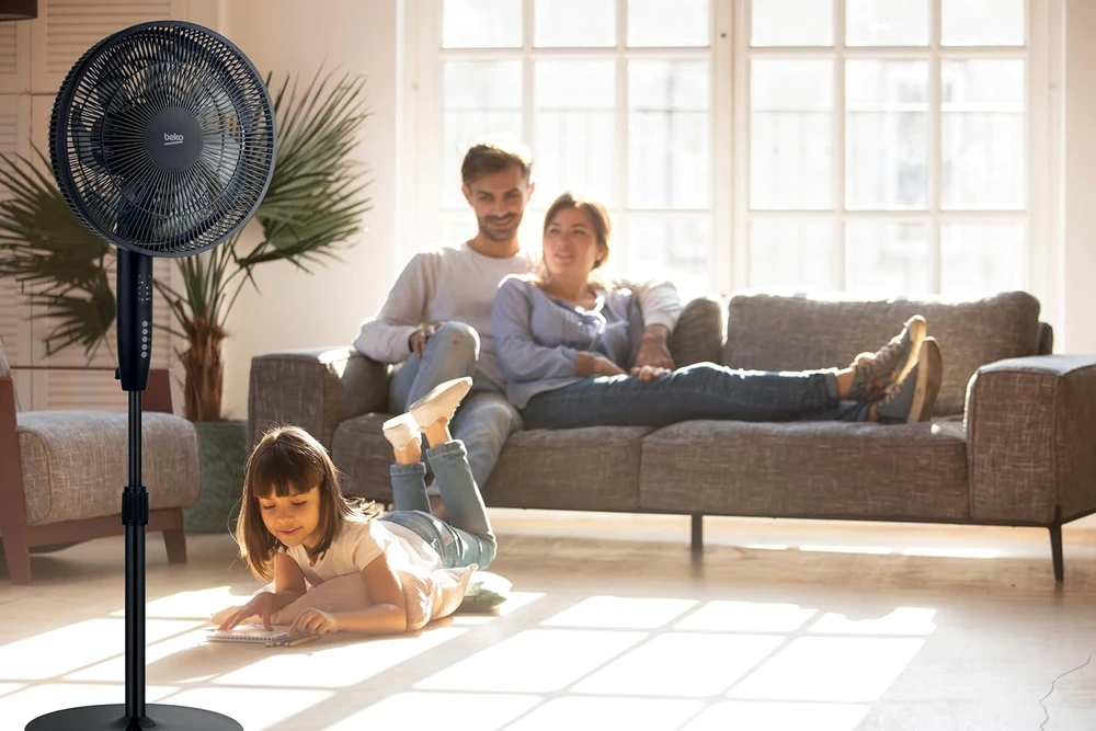 Beko grindų ventiliatorius, 50 W, reguliuojamas aukštis, 3 greičiai, EFS6700B