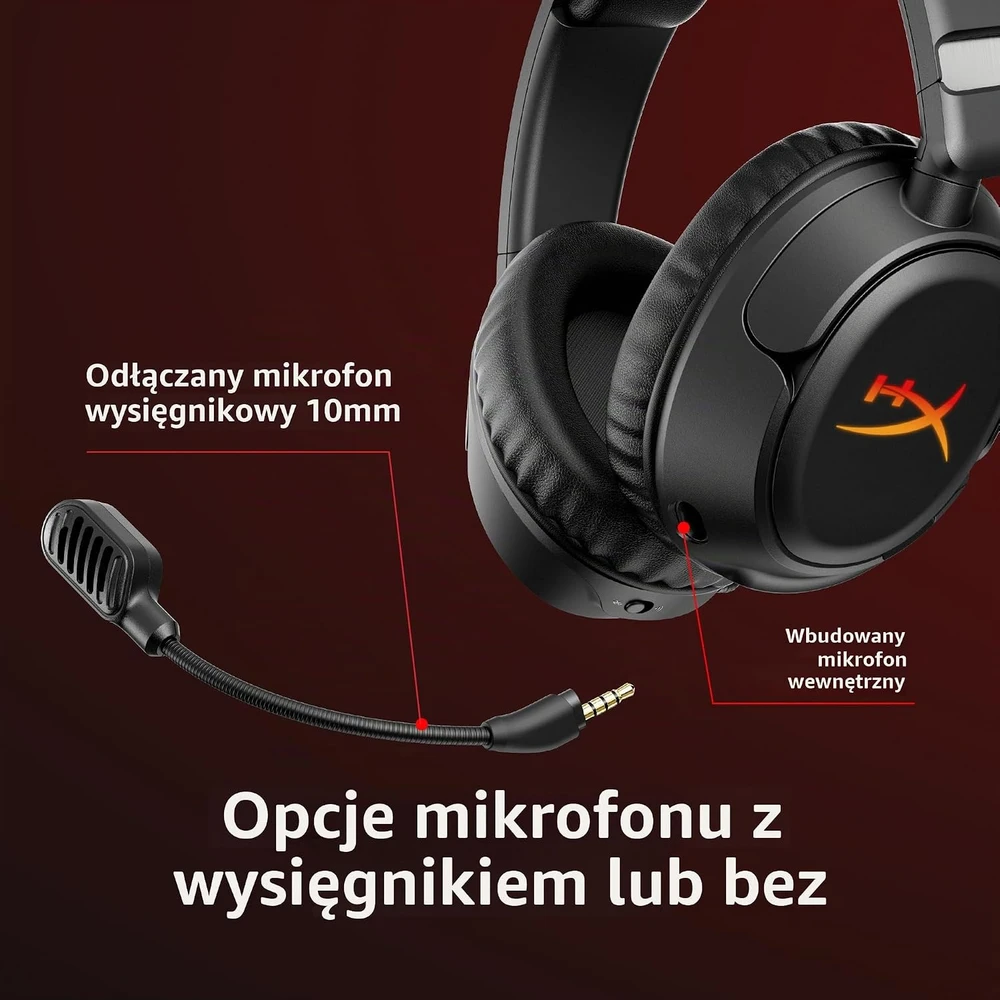 Belaidės žaidimų ausinės HyperX Cloud Flight 2 B5VC4AA, iki 100 val.