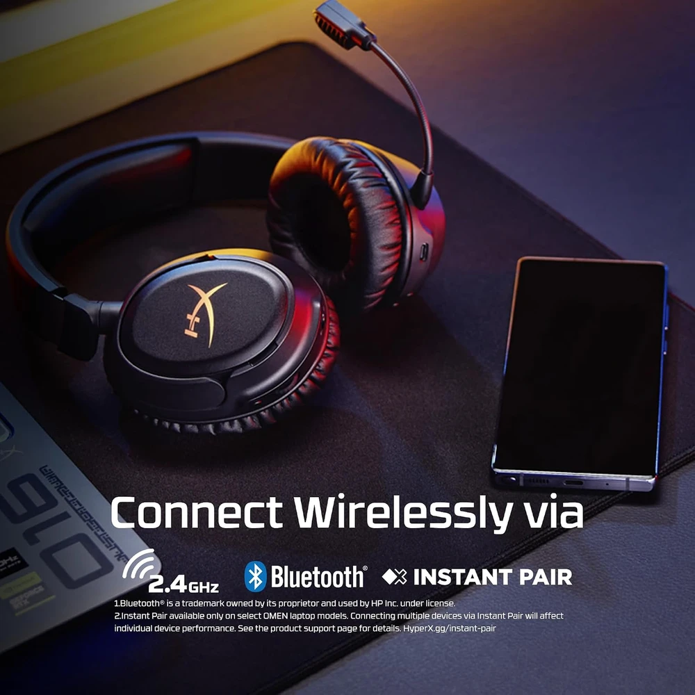 Belaidės žaidimų ausinės HyperX Cloud Flight 2 B5VC4AA, iki 100 val.