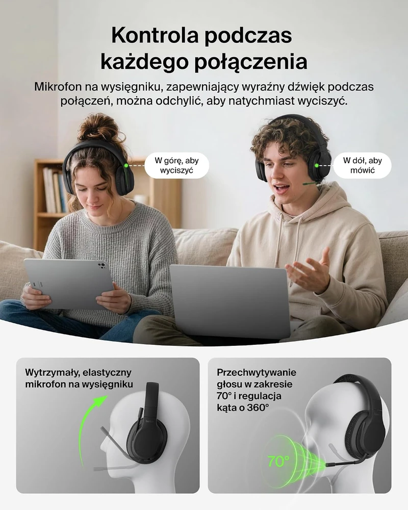 Belkin ant ausų dedamos Bluetooth 5.2 ausinės su mikrofonu SoundForm Adapt AUD005-V2