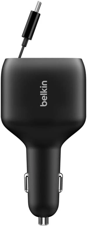 Belkin automobilinis įkroviklis USB-C 75 W su ištraukiamu 75 cm kabeliu CCC001hqBK