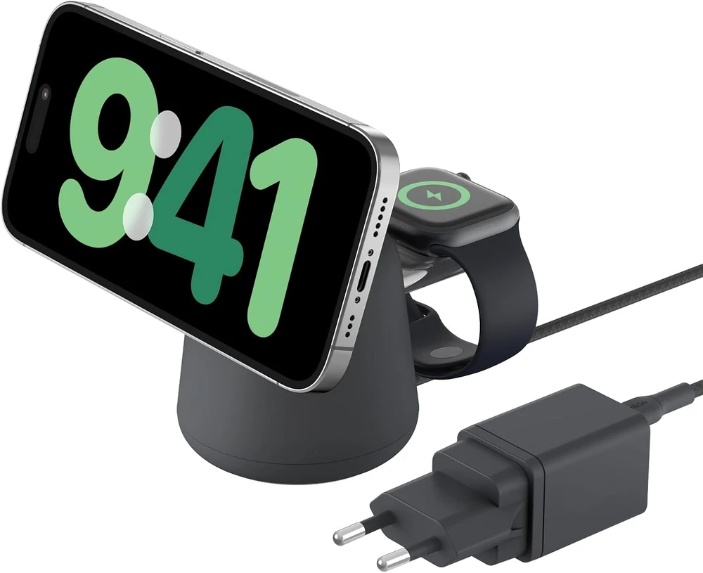 Belkin belaidė įkrovimo stotelė 2 viename su Qi2, 15 W, USB-C, WIZ027vfH36