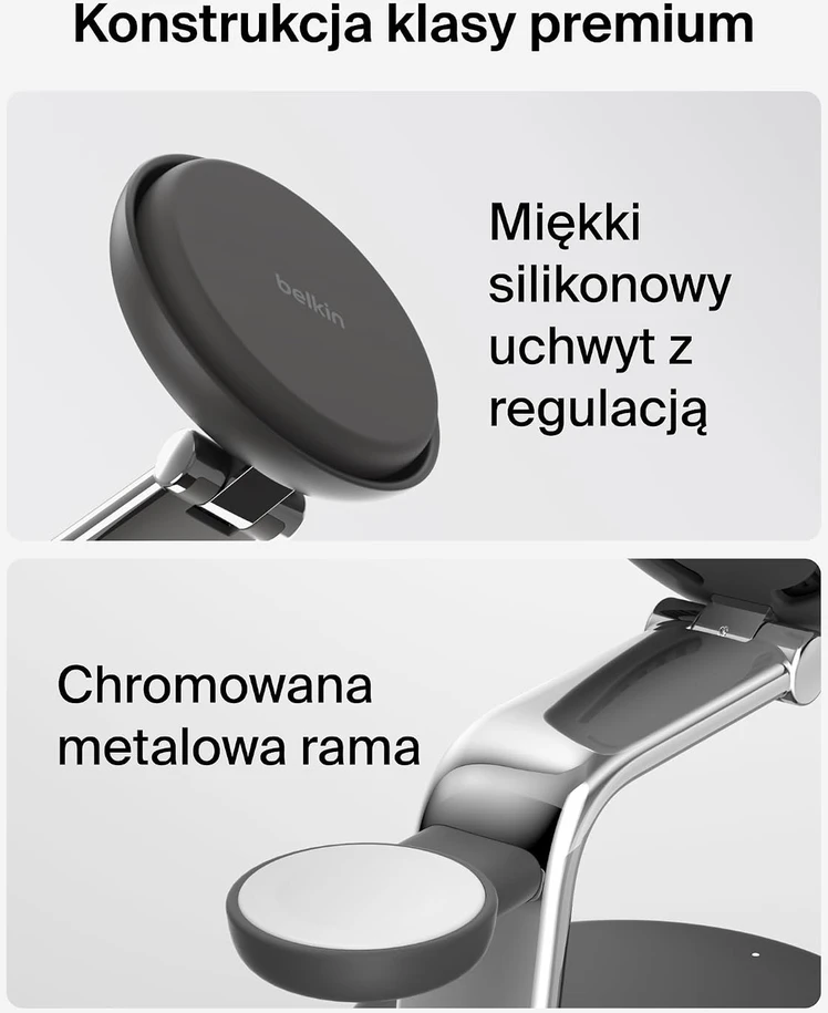 Belkin belaidė įkrovimo stotelė 3 viename 25 W Qi2.2 WIZ040kqCH
