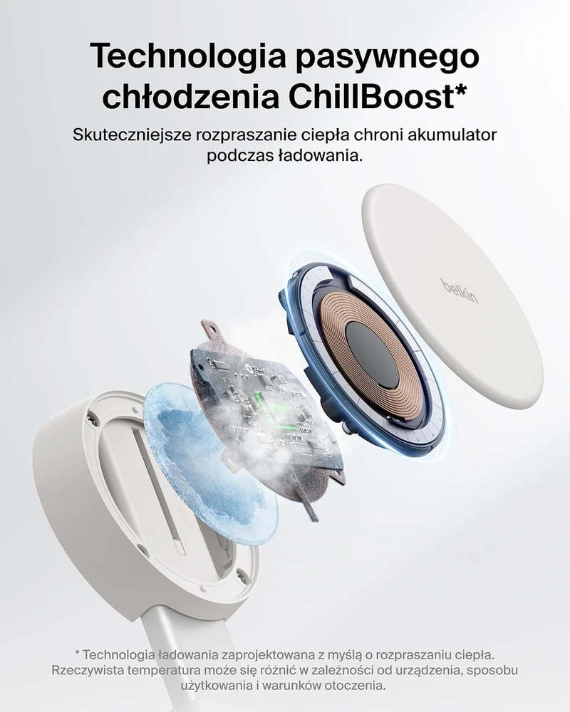 Belkin UltraCharge Pro magnetinis 2-in-1 Qi2 25W, smėlio spalvos