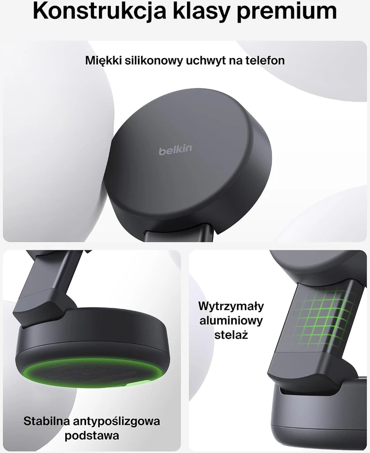 Belkin belaidė įkrovimo stotelė Qi2, 2 viename, 25 W, USB-C, WIZ043kqCH